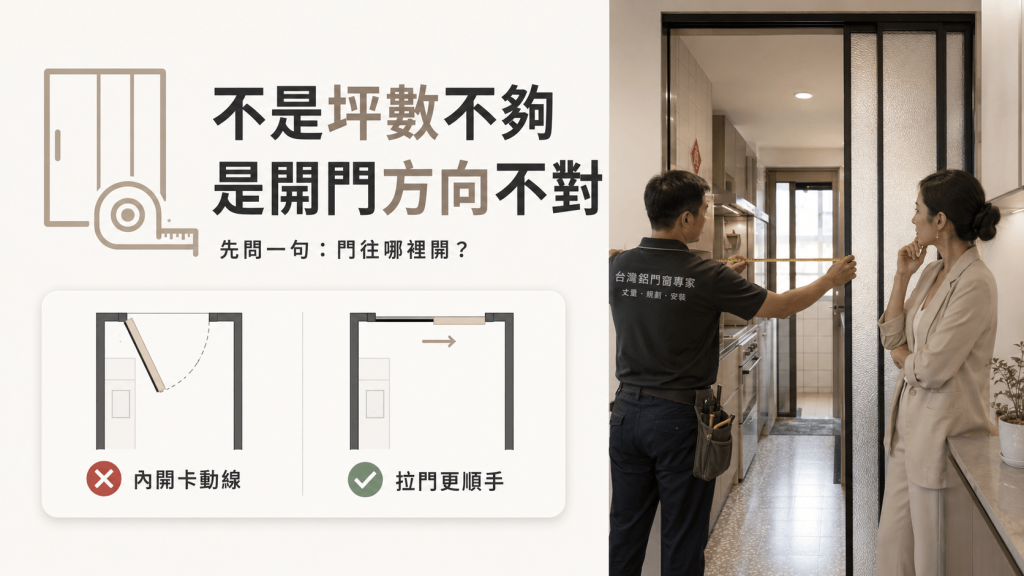 不是坪數不構，而是開門的方向不對