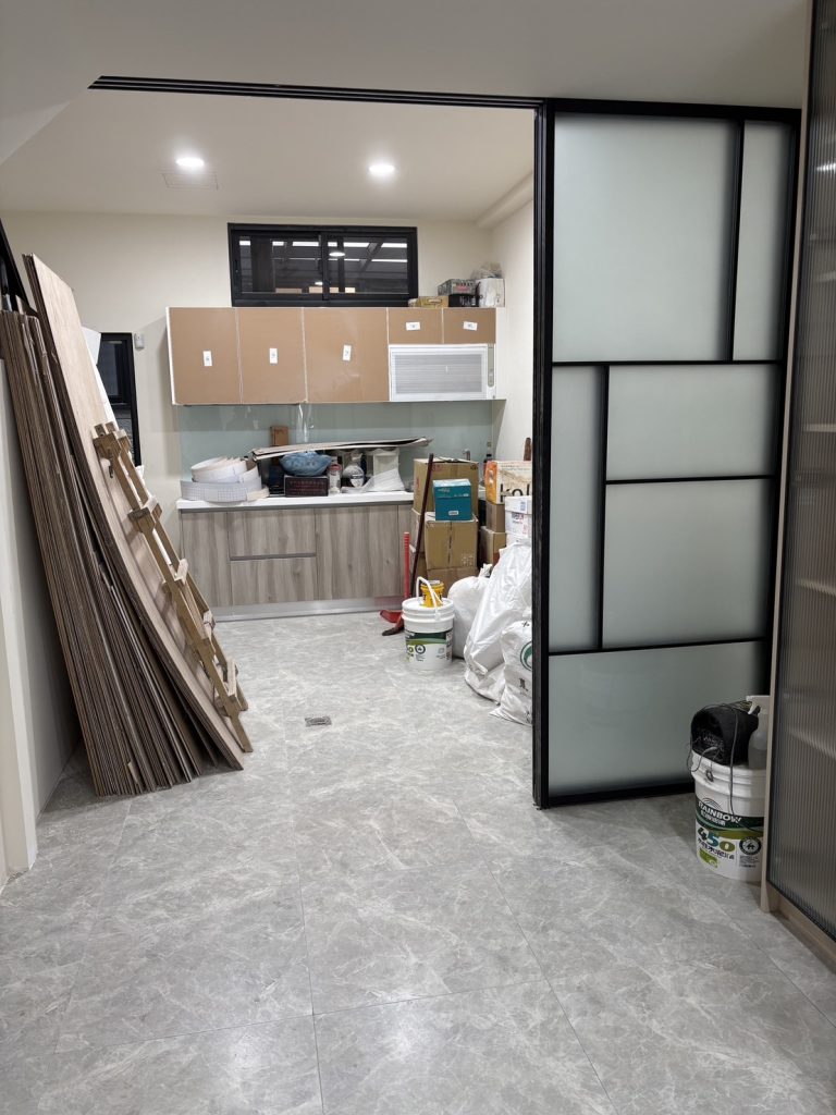 連動拉門施工後打開狀態